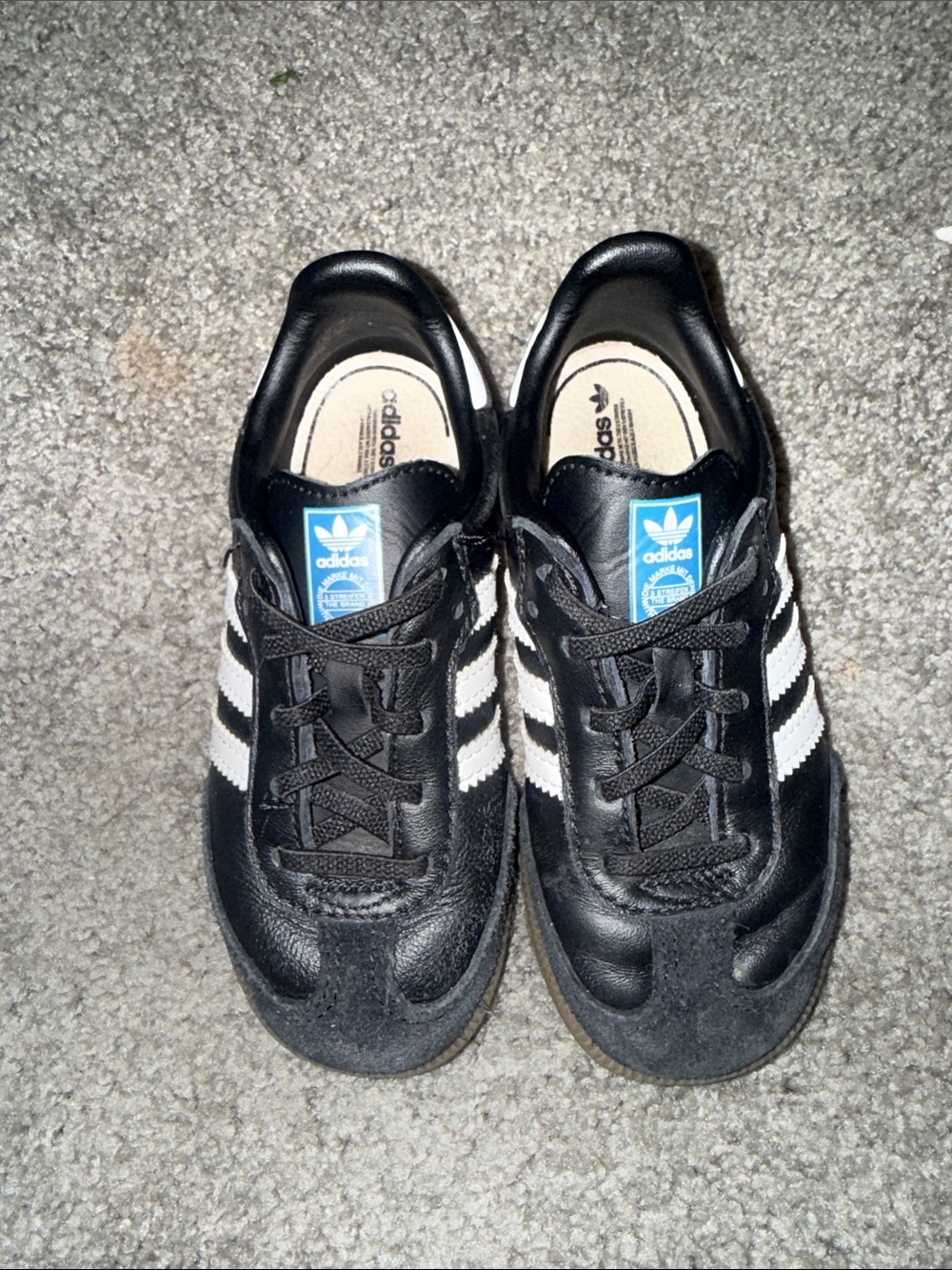 adidas Kids Black and White Lace-Up Sneakers